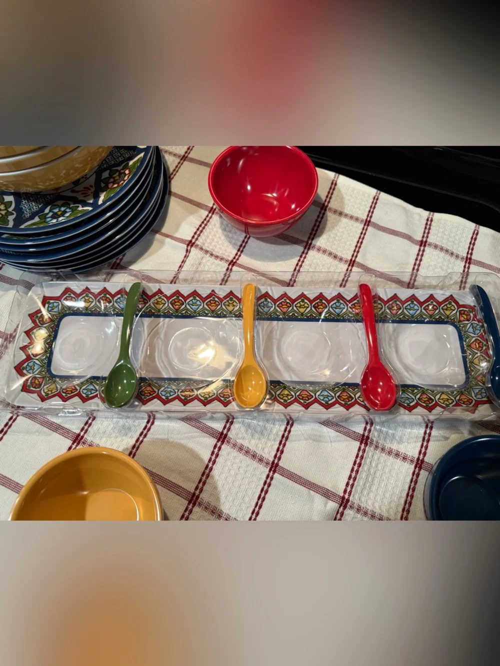 New Rare Pottery Barn Talavera Melamine Dining/Serving Set
